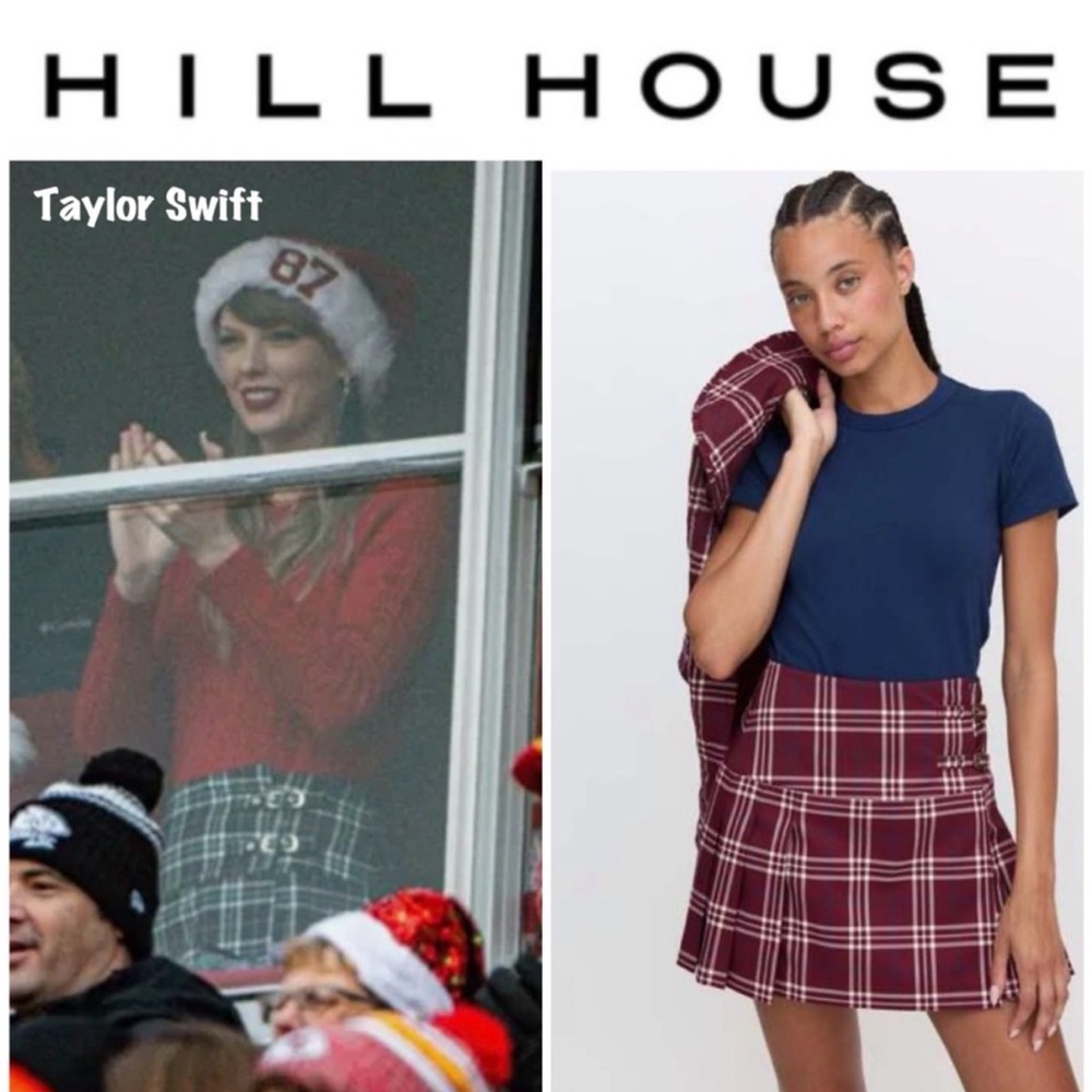 Hill House “Inola” skirt in berry wallace S NWT
